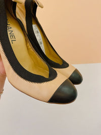 Scarpin bege boneca Chanel 37