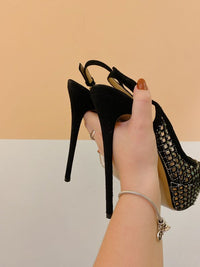 Salto preto brilhos Valentino 37