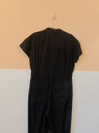 Macacão preto viscolinho/veludo Dress To P