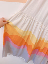 Saia longa off barra colorida Dress To P
