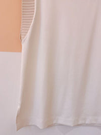 Blusa branca gola tricot Dress To