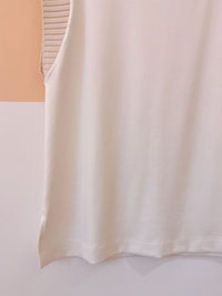 Blusa branca gola tricot Dress To
