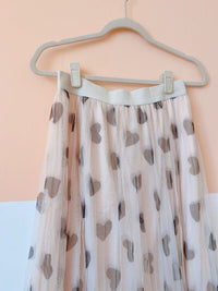 Saia midi tule off corações Vivian Fashion GG