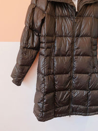 Jaqueta preta alongada puffer The North Face P