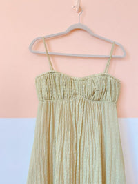 Vestido verde textura Framed P