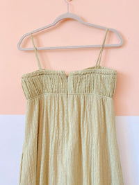 Vestido verde textura Framed P