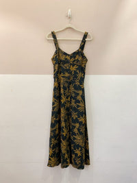 Vestido midi escuro coqueiro Farm M