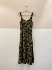 Vestido midi escuro coqueiro Farm M